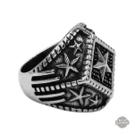 Bague Homme Swag - Étoile steampunk élégante et audacieuse