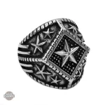 Bague dandy pour homme avec motif étoile audacieux