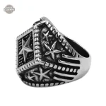 Accessoire steampunk masculin, bague étoilée tendance