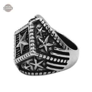 Accessoire steampunk masculin, bague étoilée tendance