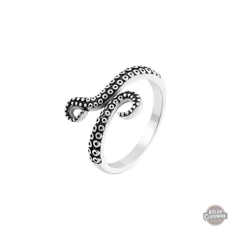 Bague Kraken Punk au style steampunk unique