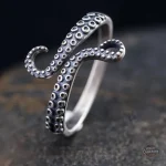 Bague steampunk femme avec design Kraken