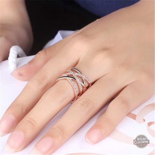 Bague argent large inspirée du steampunk