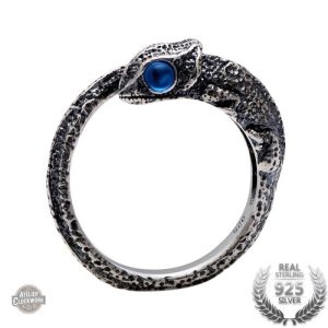 Bague Steampunk Lézard Enroulé pour femme