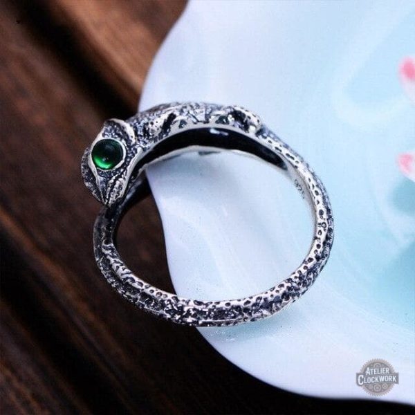 Bague lézard au style steampunk unique