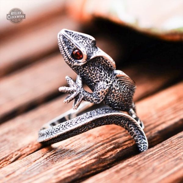 Bijou steampunk masculin, bague argentée originale