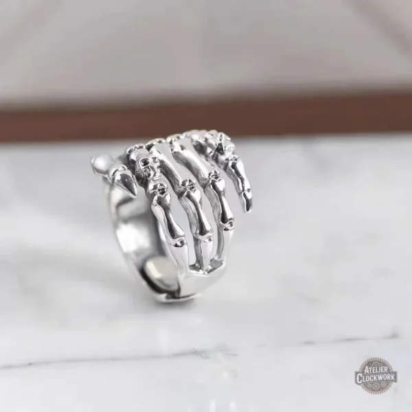 Bague originale style squelette pour homme