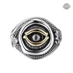 Bague Oeil Argent - Steampunk Homme, élégance audacieuse