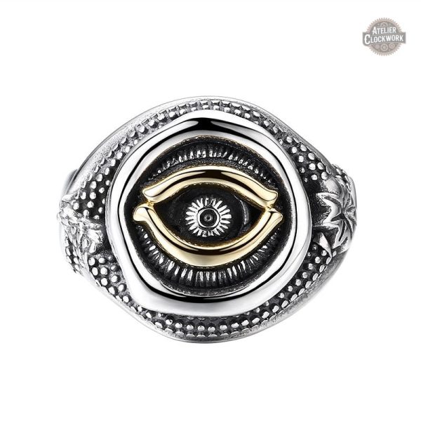 bague-oeil-argent-1 Bague Oeil Argent - Steampunk Homme, élégance audacieuse