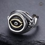 Accessoire steampunk pour homme, bague élégante en argent