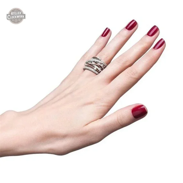 Bague originale tressée en argent pour un style unique