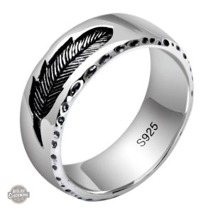 Anneau Plume Érudite pour homme, style steam punk