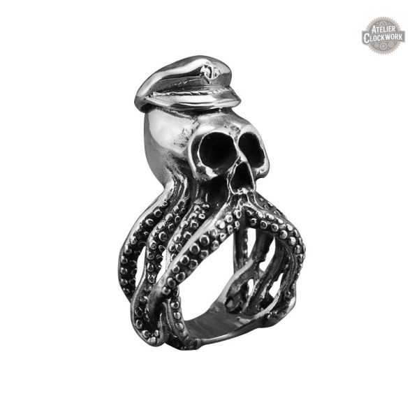 Bague Poulpe Steampunk pour homme