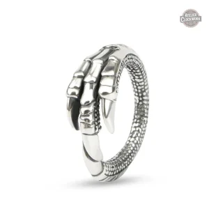 Bague Serre d'Aigle en argent au style steampunk