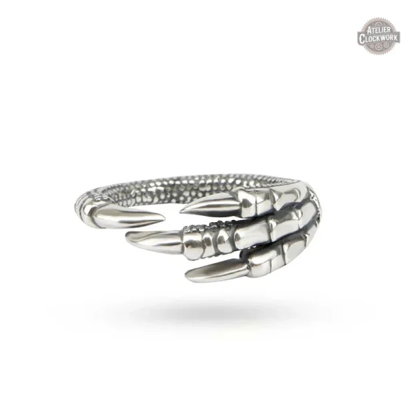 Bague argent steampunk pour homme, design audacieux