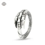 Bijou homme steampunk, bague argentée au design original