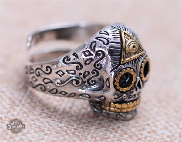 Bague audacieuse pour homme au style steampunk