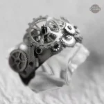 Bague steampunk au design de rouages vintage
