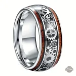 Bague Steampunk Engrenages en acier inoxydable