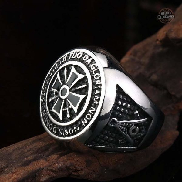 Accessoire Steampunk : Bague Templier pour homme
