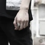 Bague Steampunk Homme avec motif de lion