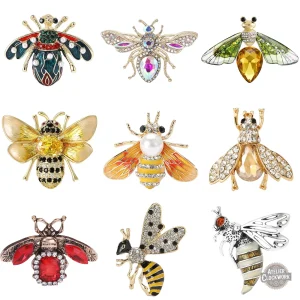 Broche steampunk femme insecte vintage