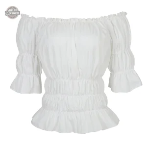Blouse Steampunk Femme élégante à épaules dénudées