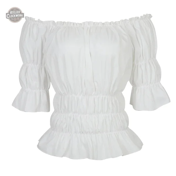 Blouse Steampunk Femme élégante à épaules dénudées
