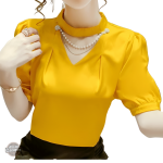 Blouse jaune femme au style rétro inspiré steampunk