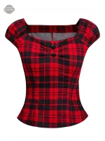 Blouse à carreaux pour un look vintage moderne