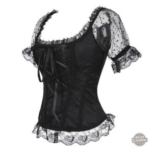 Blouse steampunk élégante avec dentelles raffinées