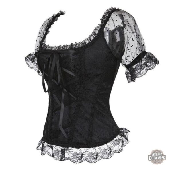 Blouse steampunk élégante avec dentelles raffinées
