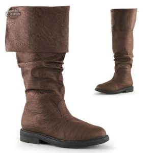 Bottes en cuir PU noir pour un style steampunk audacieux