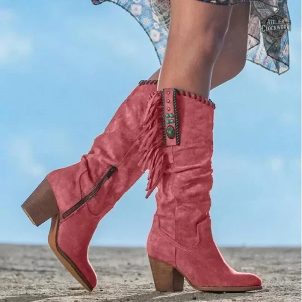 Bottes Femme Western : chic et audacieuses en suède