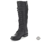 Bottes à lacets avec détails steampunk