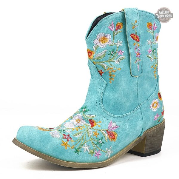 Chaussures vintage avec détails brodés pour femme