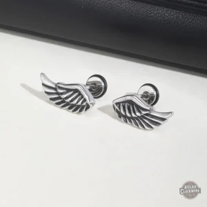 Boucles Ailes d' Argent Steampunk pour un look unique