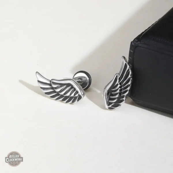 Boucles d'oreilles steampunk inspirées des ailes