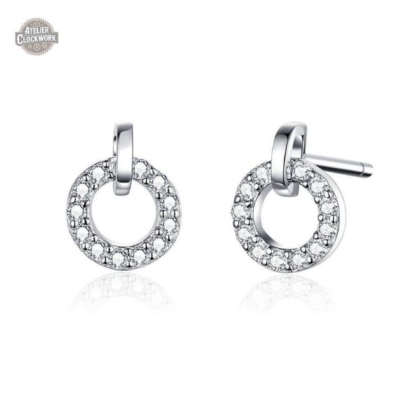 Boucles Steampunk en argent pour femme