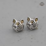 Boucles d'oreilles steampunk inspirées des chats