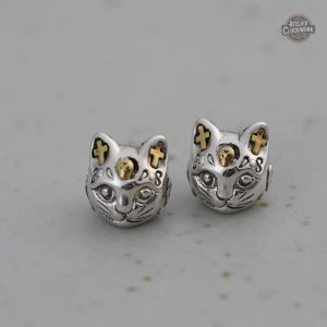 Boucles d'oreilles steampunk inspirées des chats