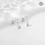 Boucles d'oreilles steampunk en argent pour femme