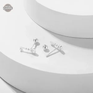 Accessoire steampunk : boucles d'oreilles élégantes en argent
