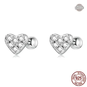 Boucles d’oreilles Cœur Argent 925 en style steampunk