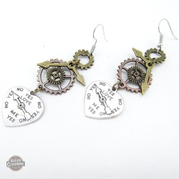 Accessoires steampunk femme, cœurs mécaniques
