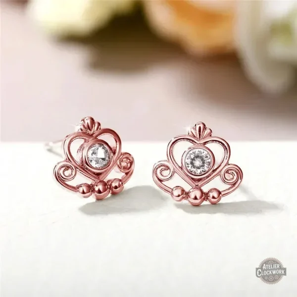 Boucles d'oreilles vintage au style futuriste