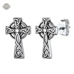 Boucles d'oreilles Croix Celtique Inox Steampunk Femme