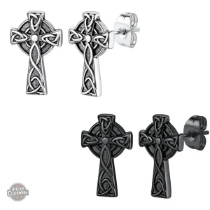 Boucles d'oreilles en inox style celtique pour femme