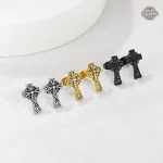 Boucles d'oreilles Croix en inox au style intemporel