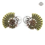 Boucles d'oreilles steampunk avec design japonais